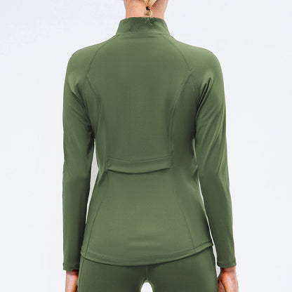 High Collar Full Zip Fleece Lined Track Jacket