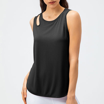 Stylish Shoulder Hollow-Carved Tank Tops