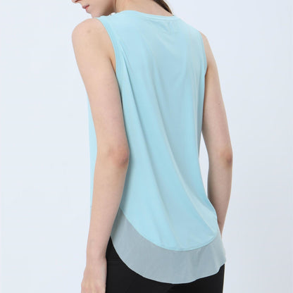 Breathable Mesh Panel Tank Top