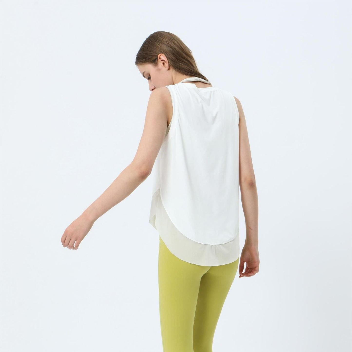 Breathable Mesh Panel Tank Top