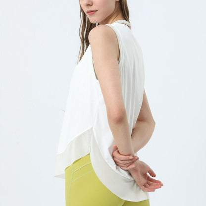 Breathable Mesh Panel Tank Top