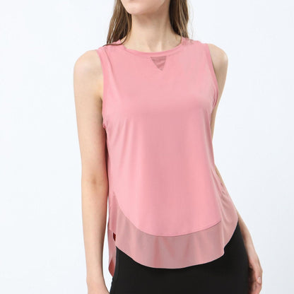 Breathable Mesh Panel Tank Top