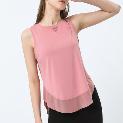 Breathable Mesh Panel Tank Top