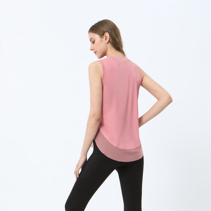 Breathable Mesh Panel Tank Top
