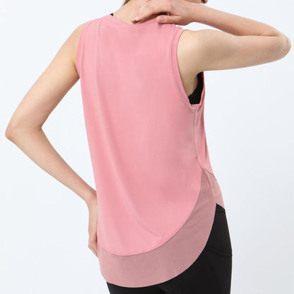 Breathable Mesh Panel Tank Top