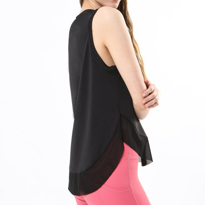 Breathable Mesh Panel Tank Top