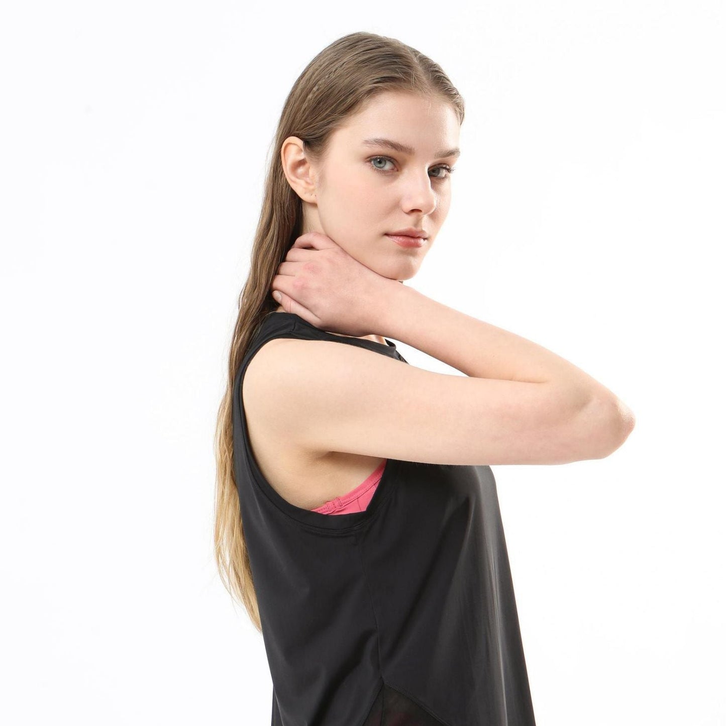 Breathable Mesh Panel Tank Top