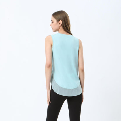 Breathable Mesh Panel Tank Top