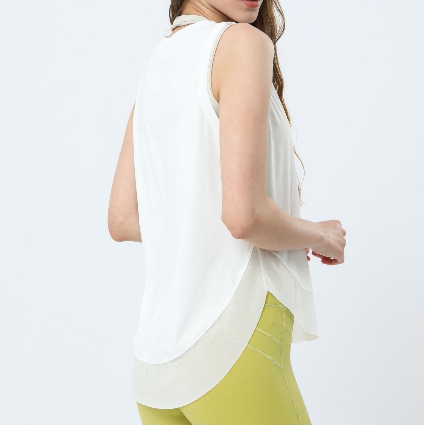 Breathable Mesh Panel Tank Top