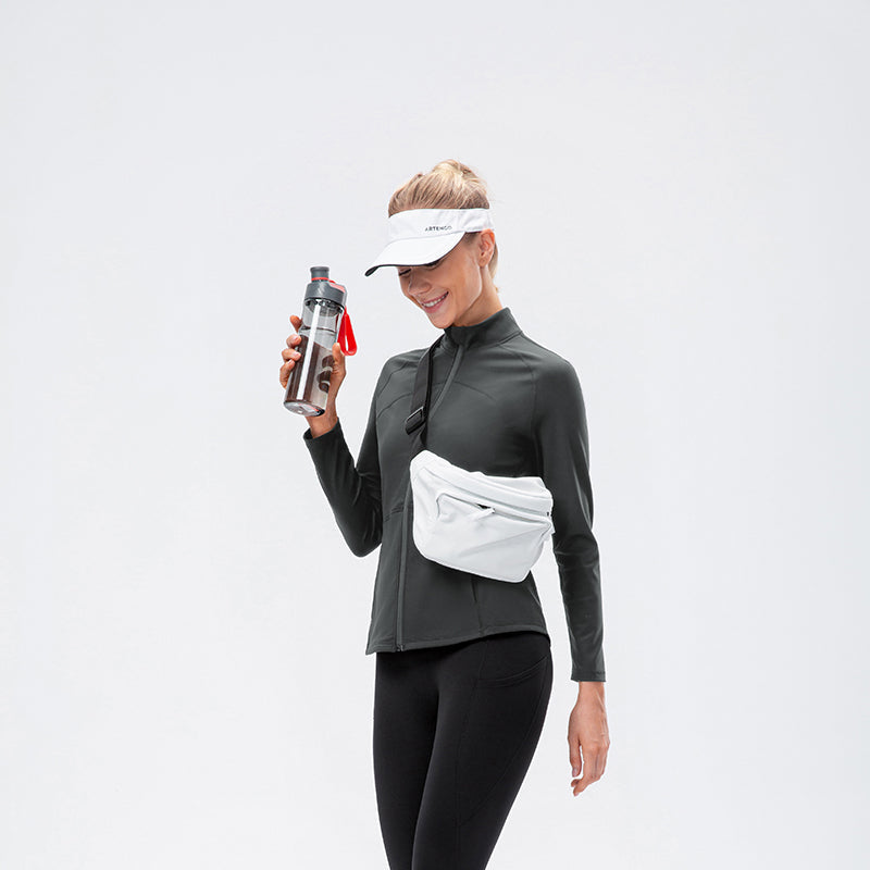 High Collar Full Zip Fleece Lined Track Jacket