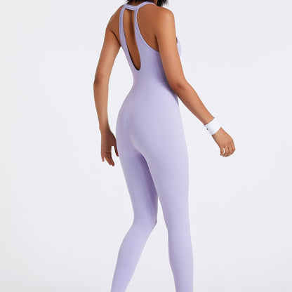 Deep V-Neck Henley Button Onesie