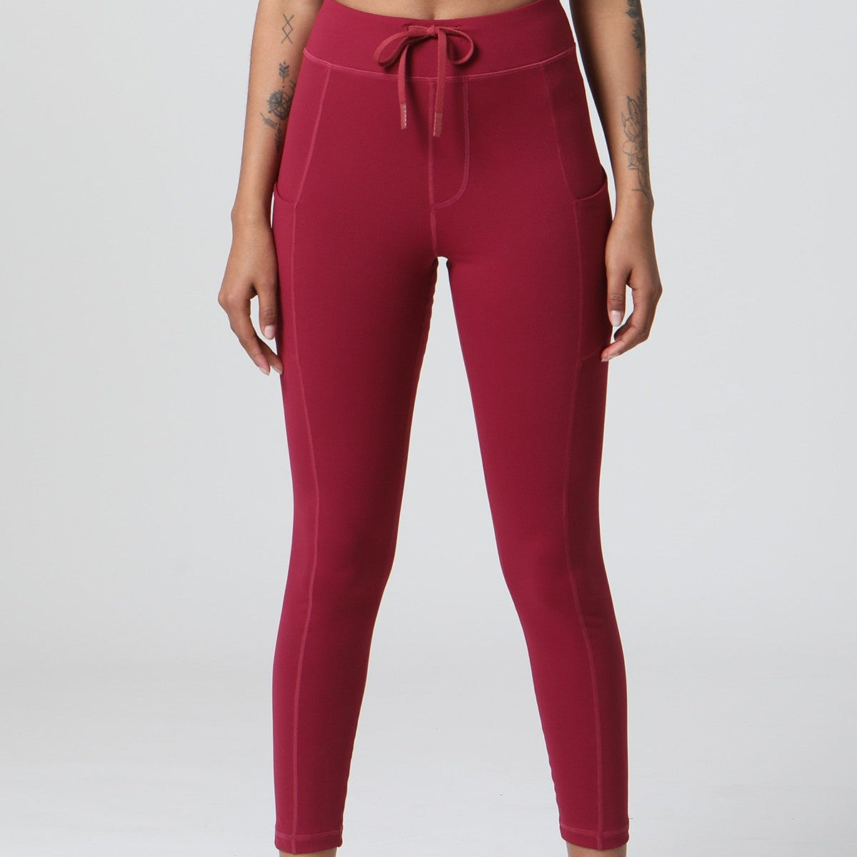Drawstring High Rise Lounge Leggings with Pockets