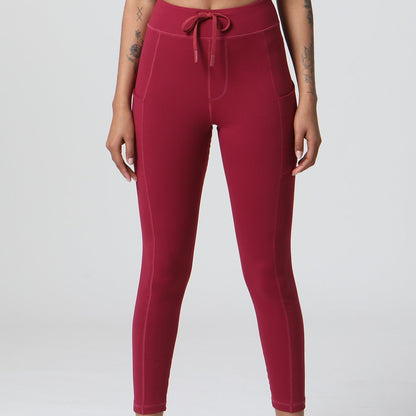 Drawstring High Rise Lounge Leggings with Pockets