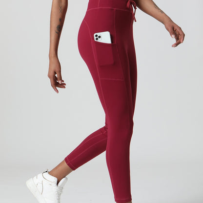 Drawstring High Rise Lounge Leggings with Pockets