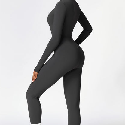 Fleece-Lined Half-Zip Active Jumpsuit