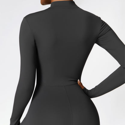 Fleece-Lined Half-Zip Active Jumpsuit