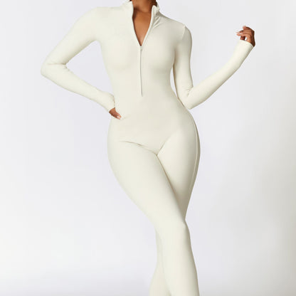 Fleece-Lined Half-Zip Active Jumpsuit