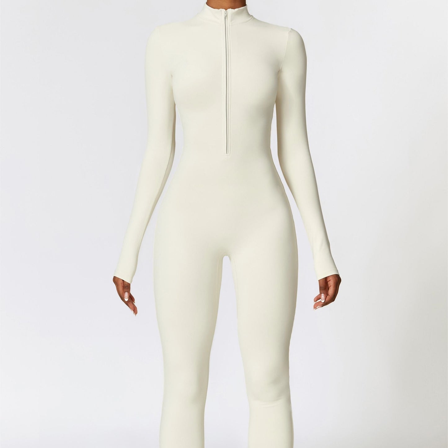Fleece-Lined Half-Zip Active Jumpsuit