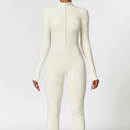 Fleece-Lined Half-Zip Active Jumpsuit