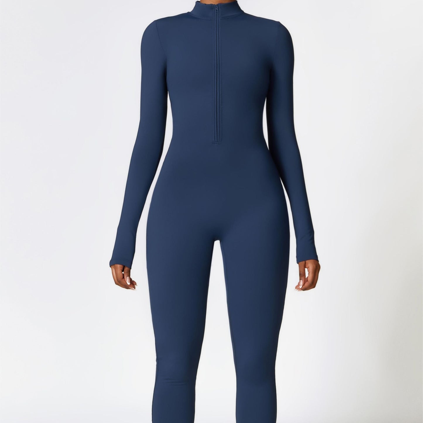 Fleece-Lined Half-Zip Active Jumpsuit
