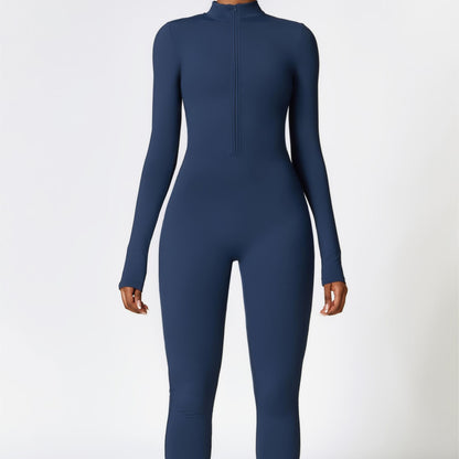 Fleece-Lined Half-Zip Active Jumpsuit