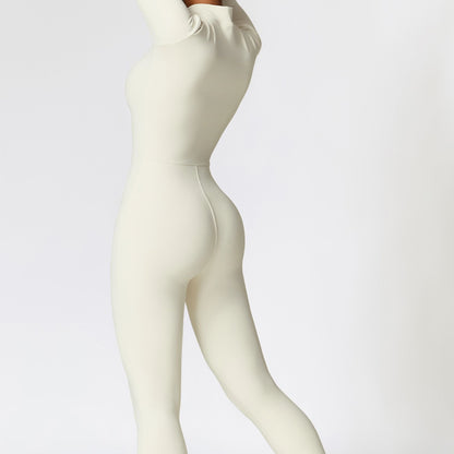 Fleece-Lined Half-Zip Active Jumpsuit