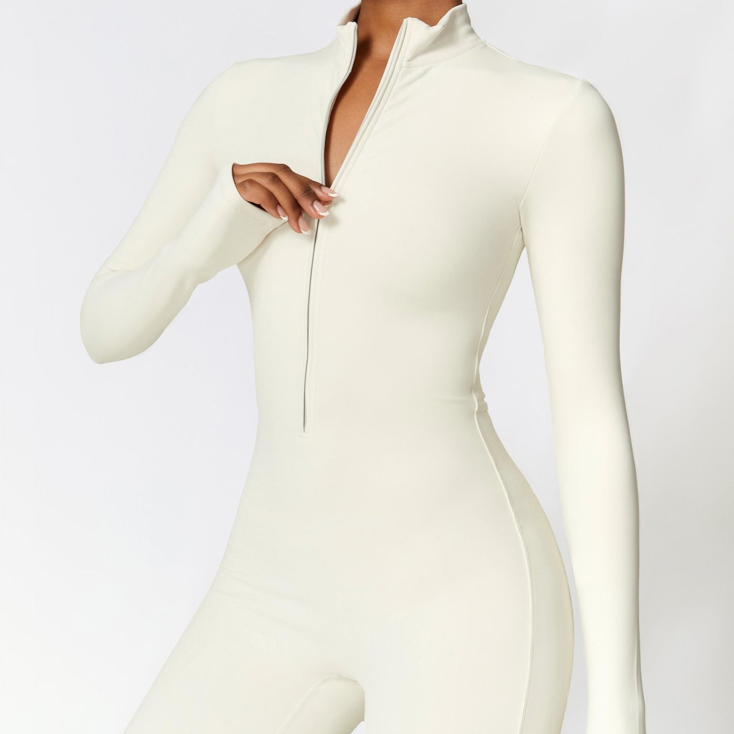 Fleece-Lined Half-Zip Active Jumpsuit