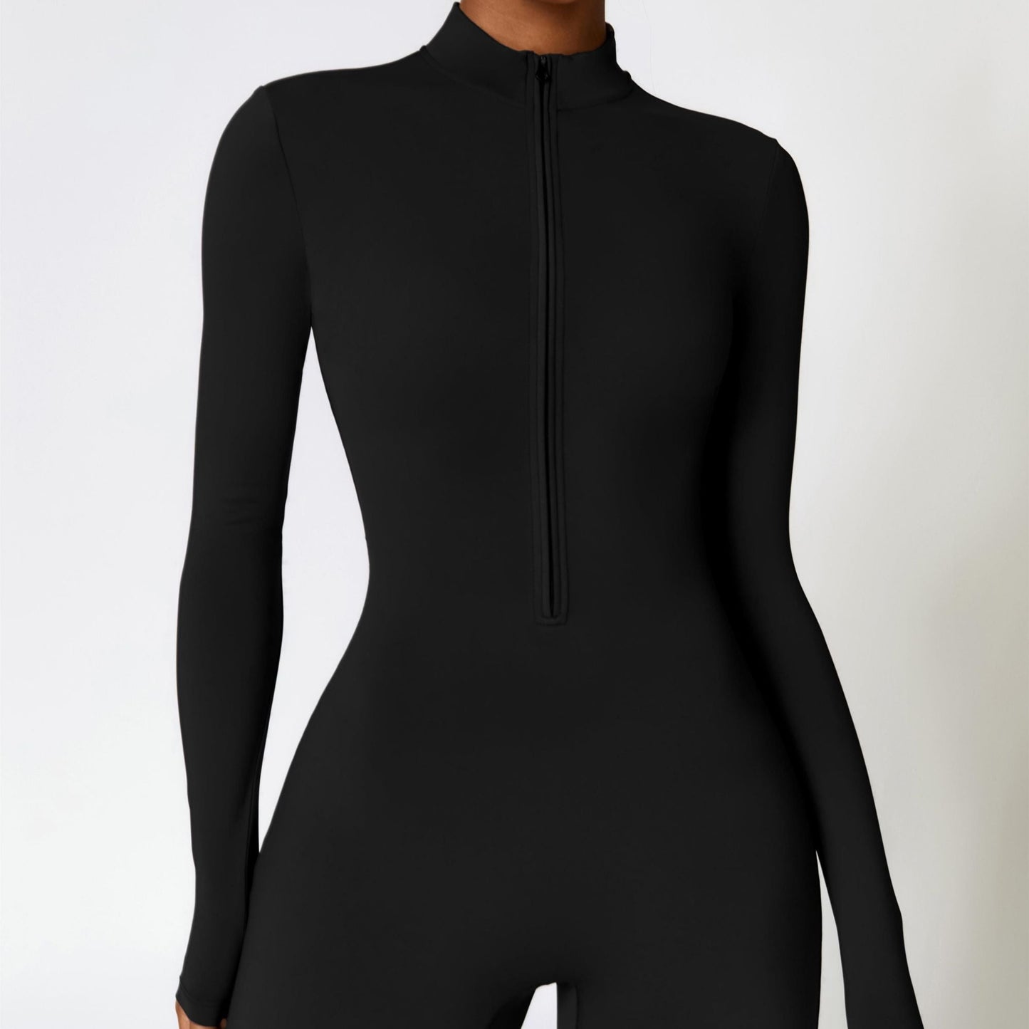 Fleece-Lined Half-Zip Active Jumpsuit