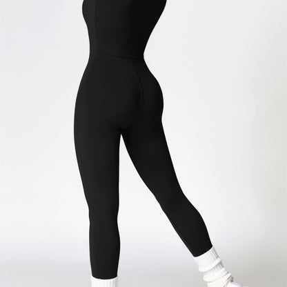 Fleece-Lined Half-Zip Active Jumpsuit
