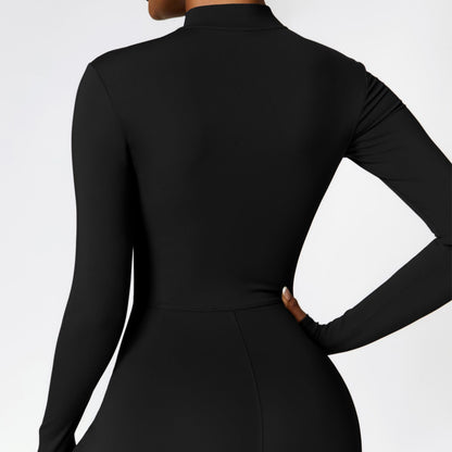 Fleece-Lined Half-Zip Active Jumpsuit