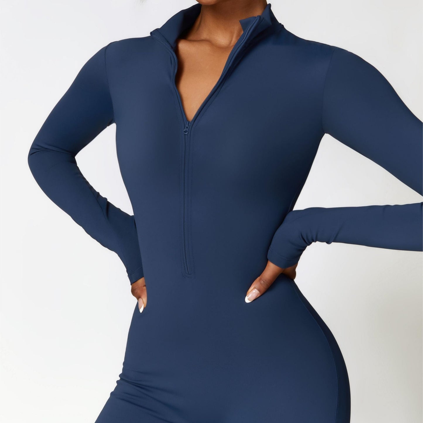 Fleece-Lined Half-Zip Active Jumpsuit