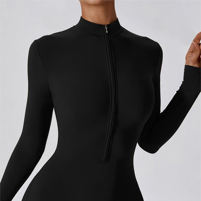 ZipFlex Long Sleeve Athleisure Jumpsuits