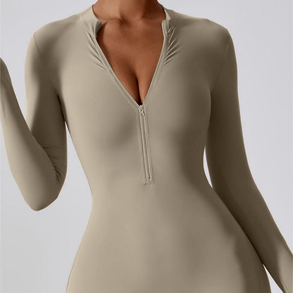 ZipFlex Long Sleeve Athleisure Romper