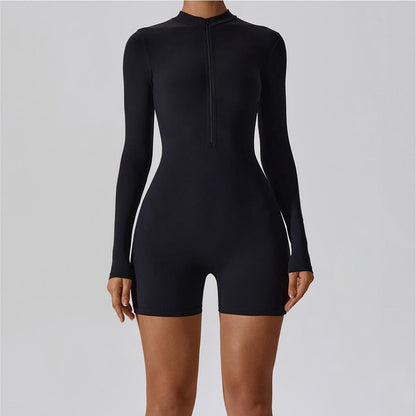 ZipFlex Long Sleeve Athleisure Romper