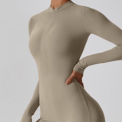 ZipFlex Long Sleeve Athleisure Romper