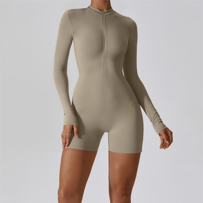 ZipFlex Long Sleeve Athleisure Romper
