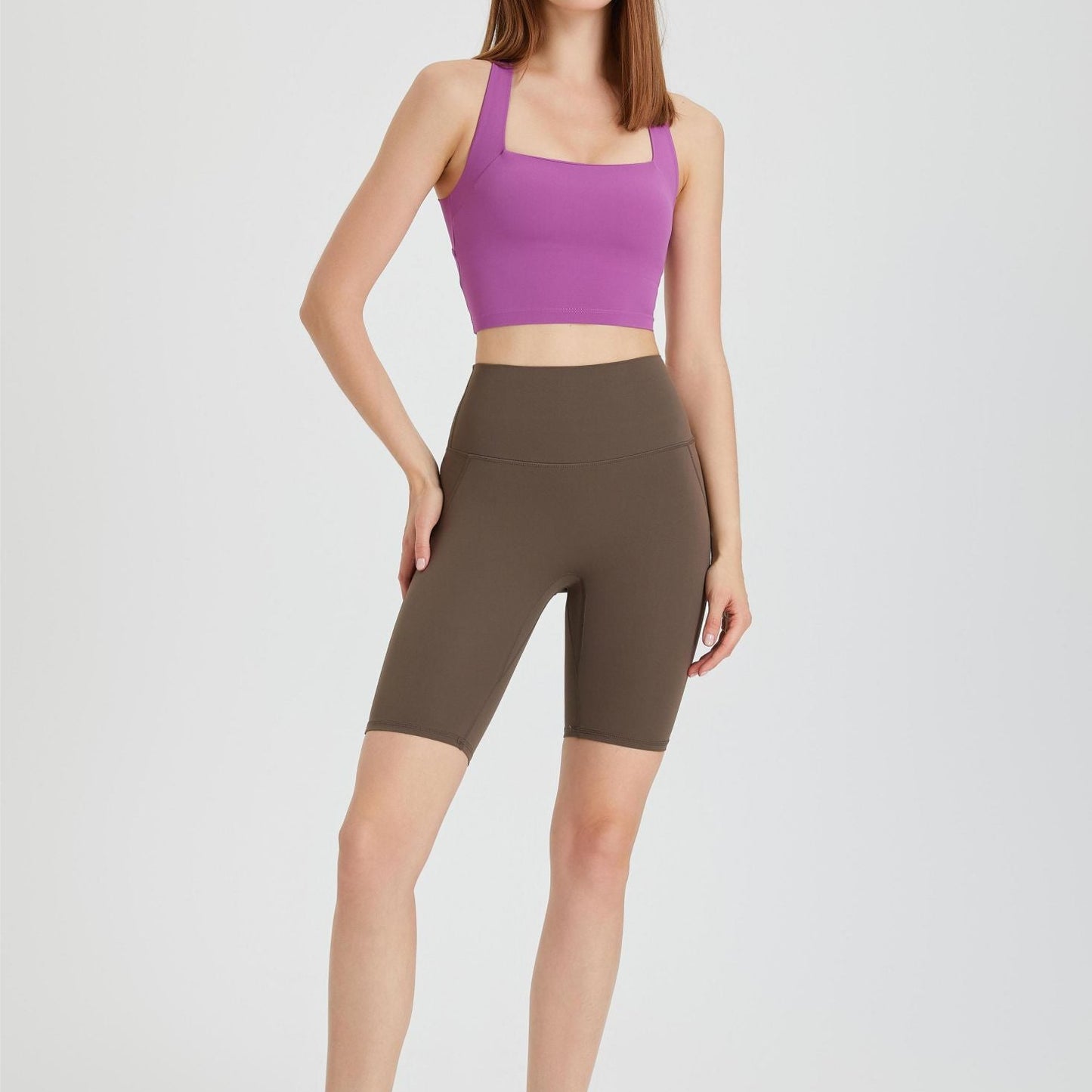 No Front Seam Biker Shorts