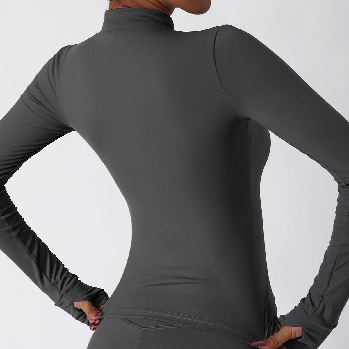 Mock Neck Zip-Front Track Jackets