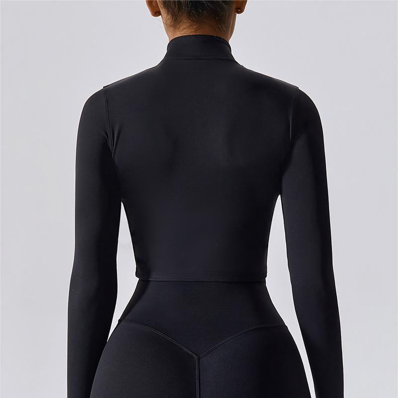 Cropped Long Sleeve Track Jacket