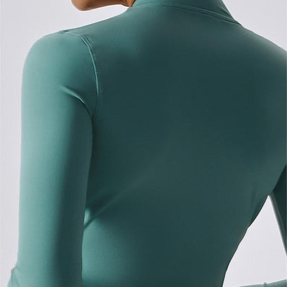 Cropped Long Sleeve Track Jacket