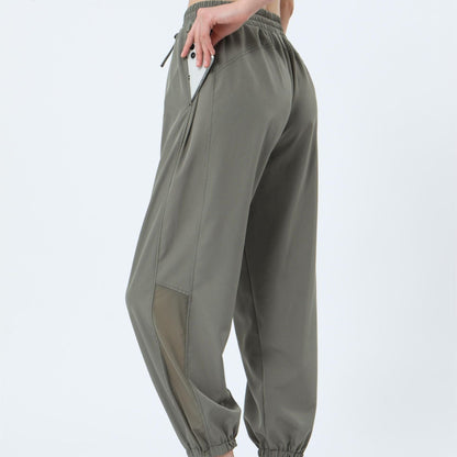 Mesh Panel Jogger Pants