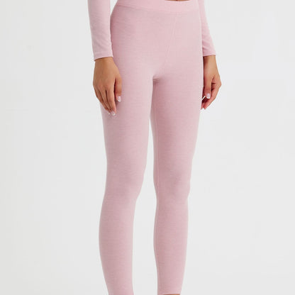 Ribbed Mid-Waist Workout Leggings