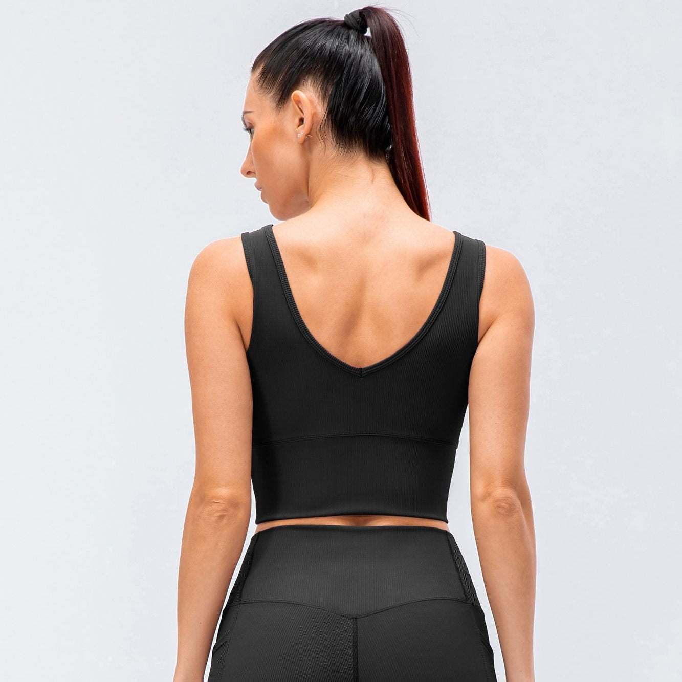 Ribbed Reversible Crop Tank Top