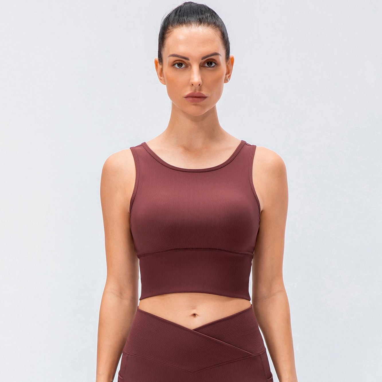 Ribbed Reversible Crop Tank Top