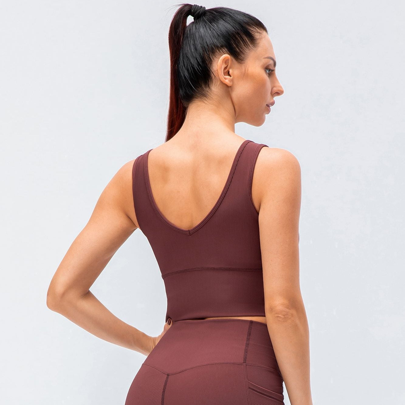 Ribbed Reversible Crop Tank Top