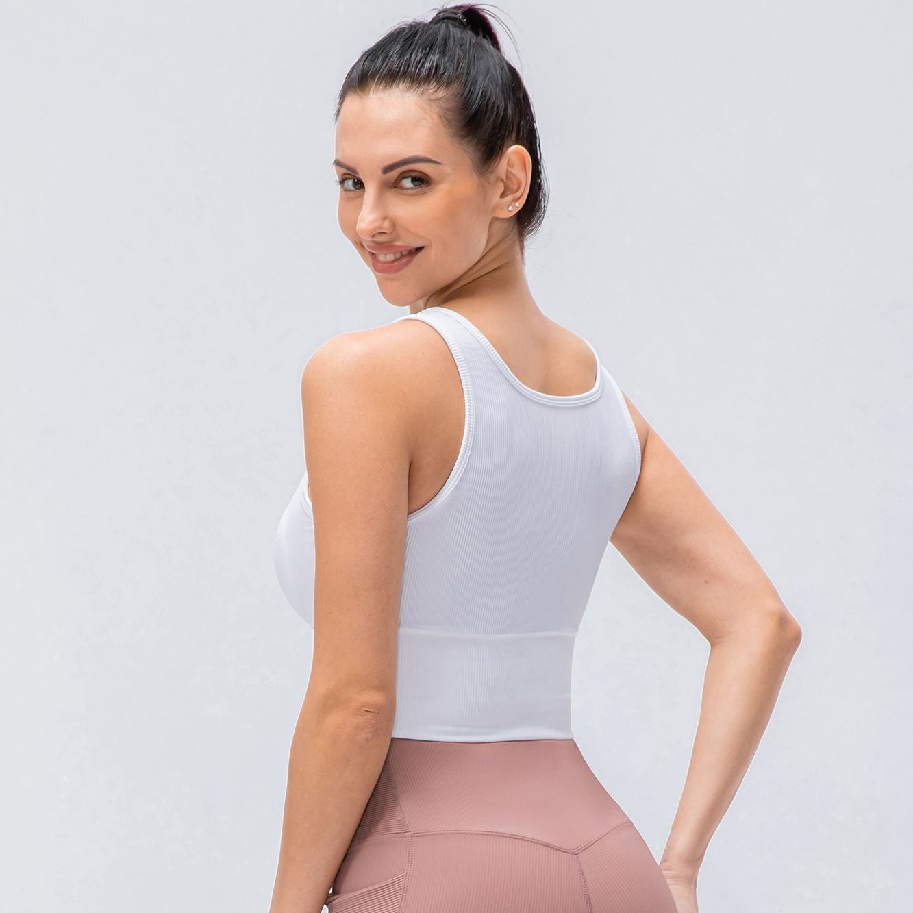 Ribbed Reversible Crop Tank Top