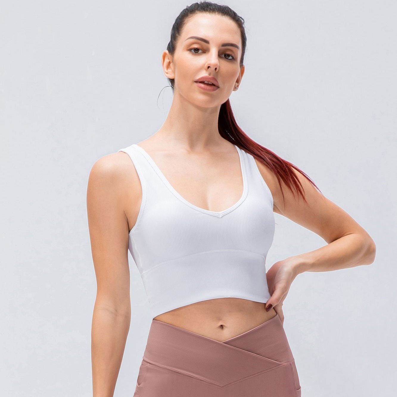 Ribbed Reversible Crop Tank Top