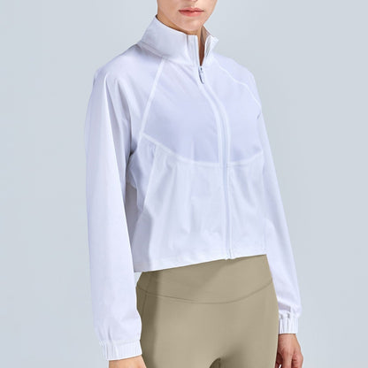 Full-Zip Cropped Track Jacket