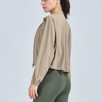 Full-Zip Cropped Track Jacket