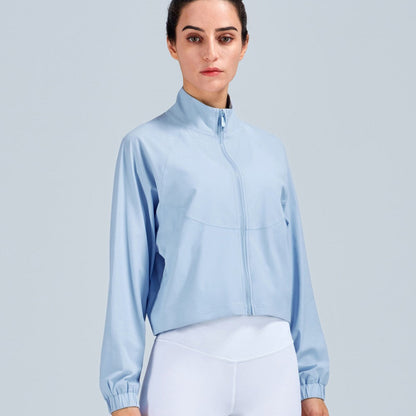 Full-Zip Cropped Track Jacket